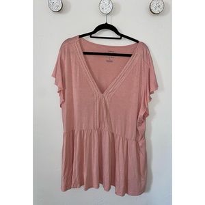 Blush Pink SuperSoft Torrid Brand T-Shirt (Size 4)